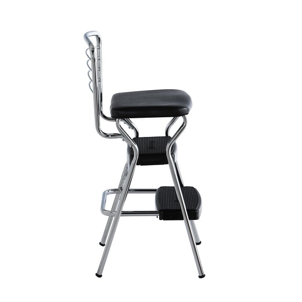 COSCO Stylaire Retro Chair Step Stool with Flip-Up Seat - Bed Bath